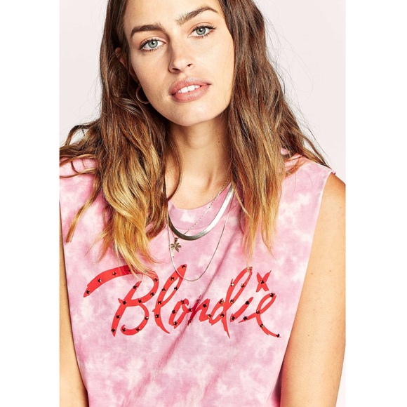 Daydreamer ☻︎ Blondie Muscle Tee ☻︎ Pink Tie Dye - Picture 2 of 16